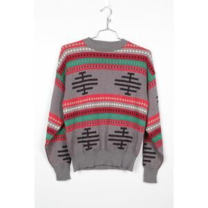 70's Pendleton Geometric Knitted Crewneck